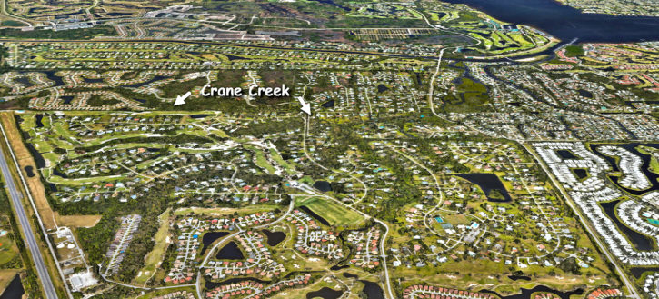 Crane Creek in the Martin Downs Country Club in Palm City Florida