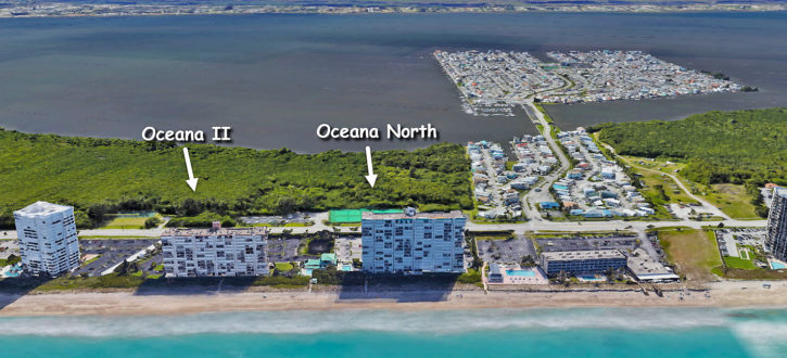 Oceana North and Oceana II condos on Hutchinson Island in Jensen Beach Florida